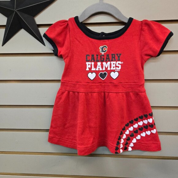 Baby Calgary Flames Hocket Team Dress 12 month - Picture 1 of 1